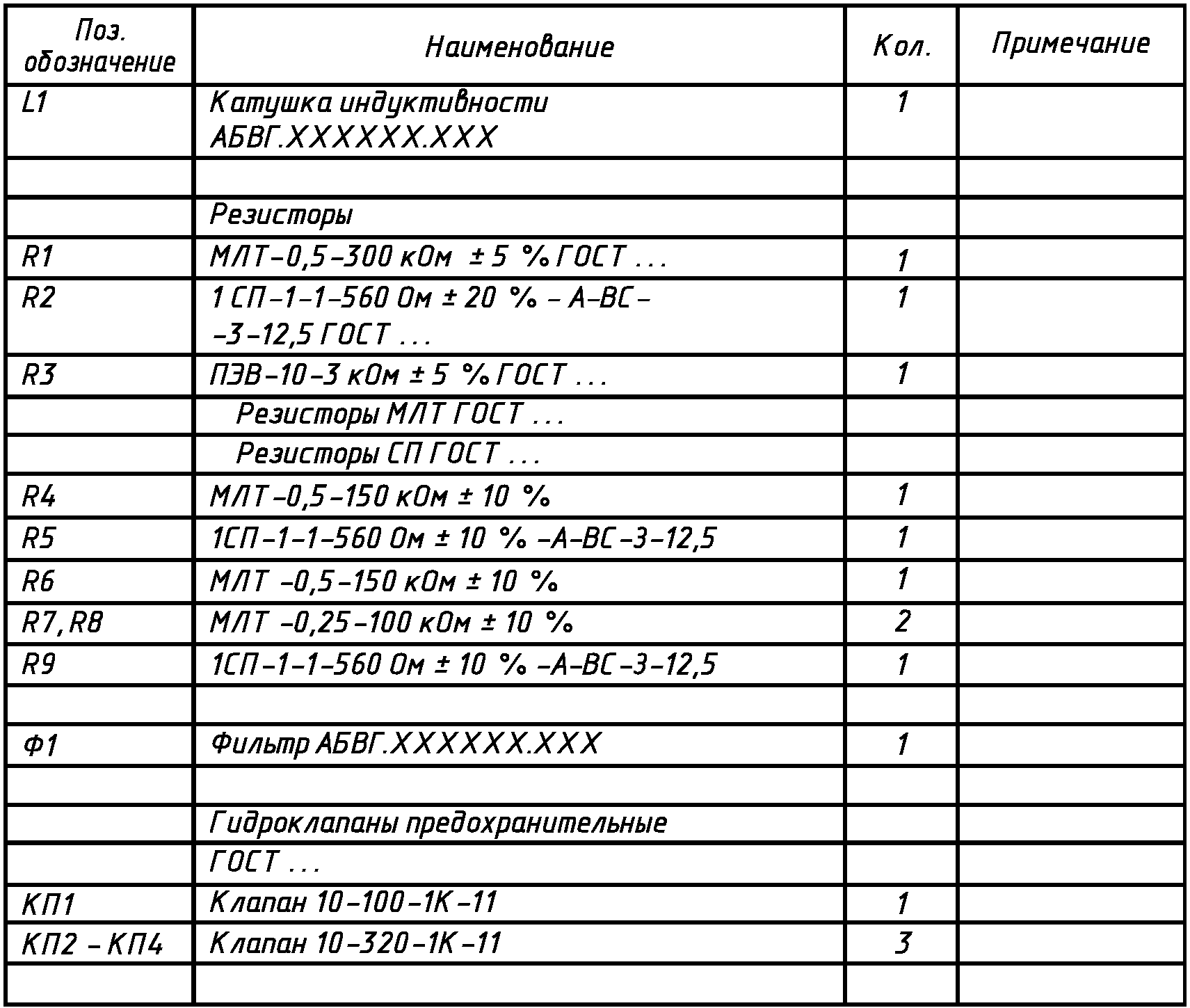 5. Общие требования к выполнению