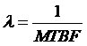 1MTBFλ=