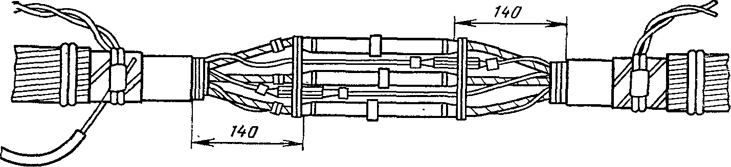 Монтаж кабеля типа КМ-4
