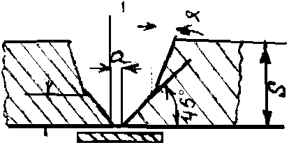 § 1. Стыковое соединение с ломаным скосом кромок, одностороннее (ТР-6). Сварка п