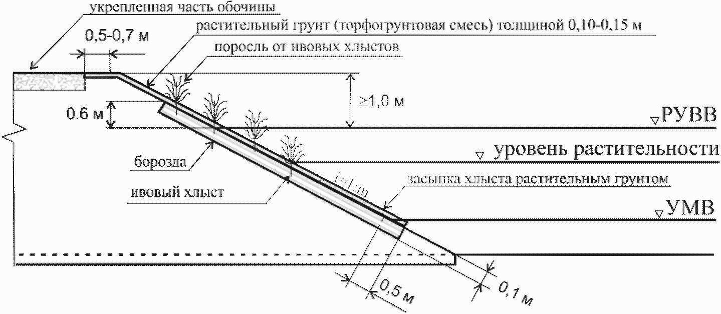 7. Конструкции укрепления откосов биологического (растительного) типа (ТИП I)