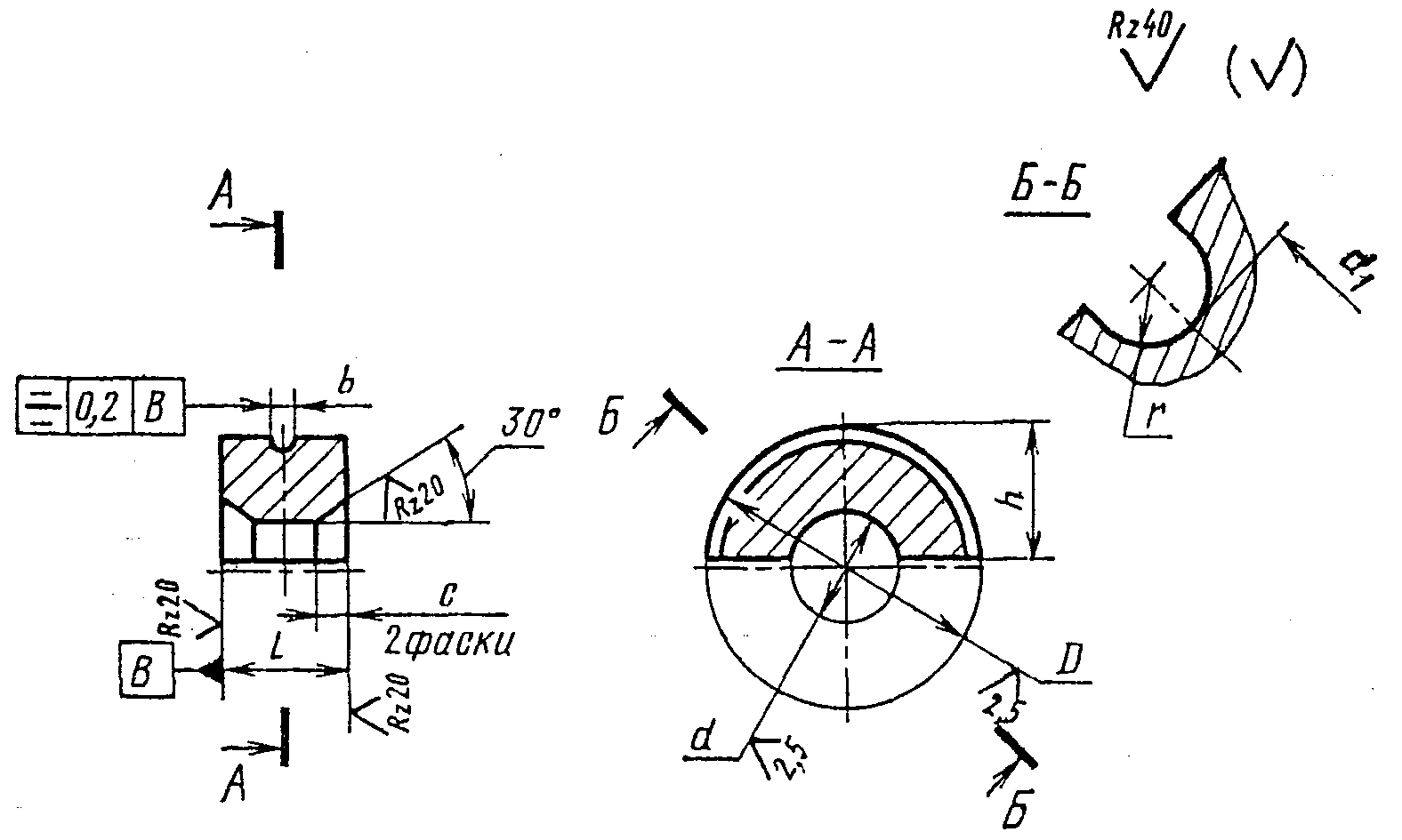 3. Конструкция и размеры сухарей (деталь 2)