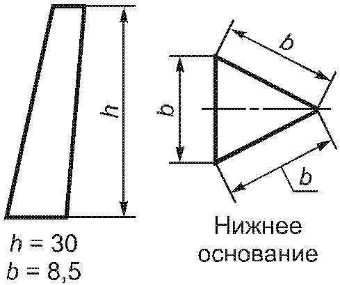 4. Размеры и форма пирометрического контрольного конуса