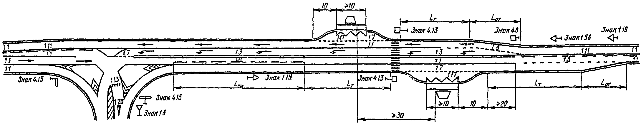 3. Остановки в зоне пересечений дорог