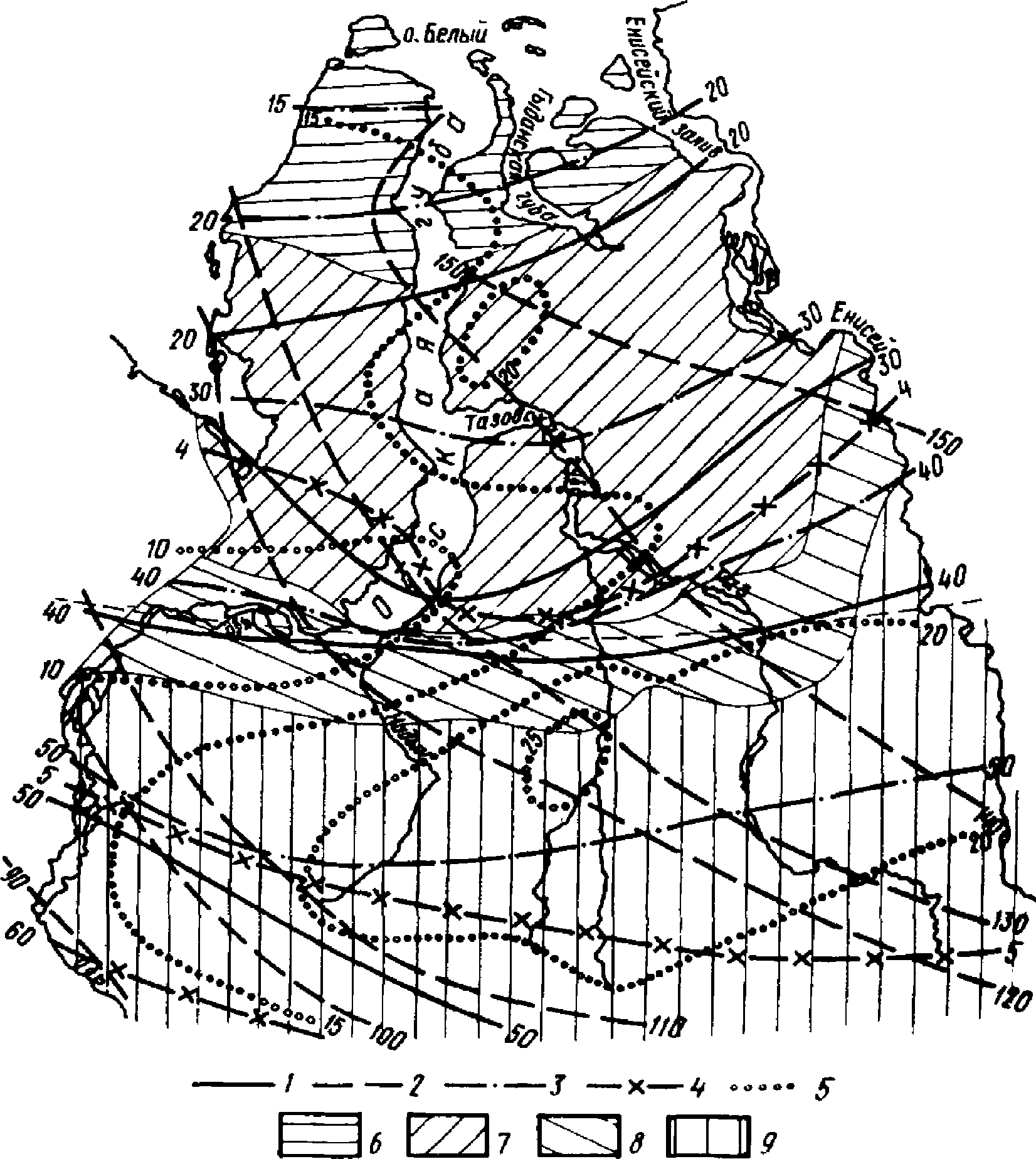 3. Исходные данные для определения допустимых изменений мерзлотно-грунтовых усло