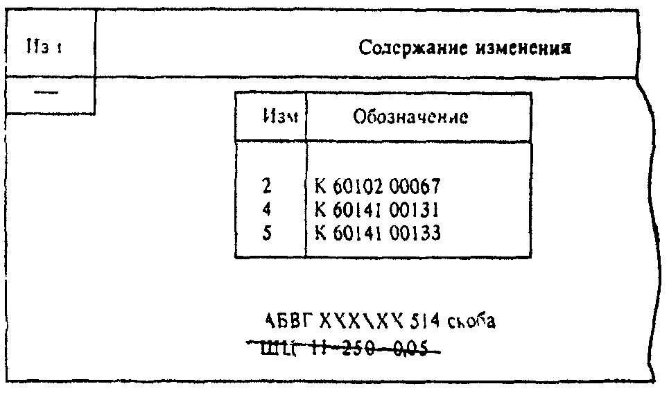 1. Извещение об изменении