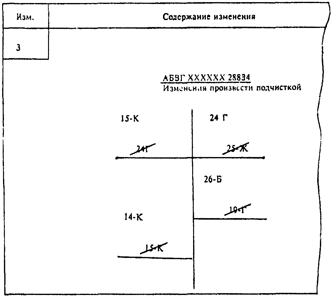 1. Извещение об изменении
