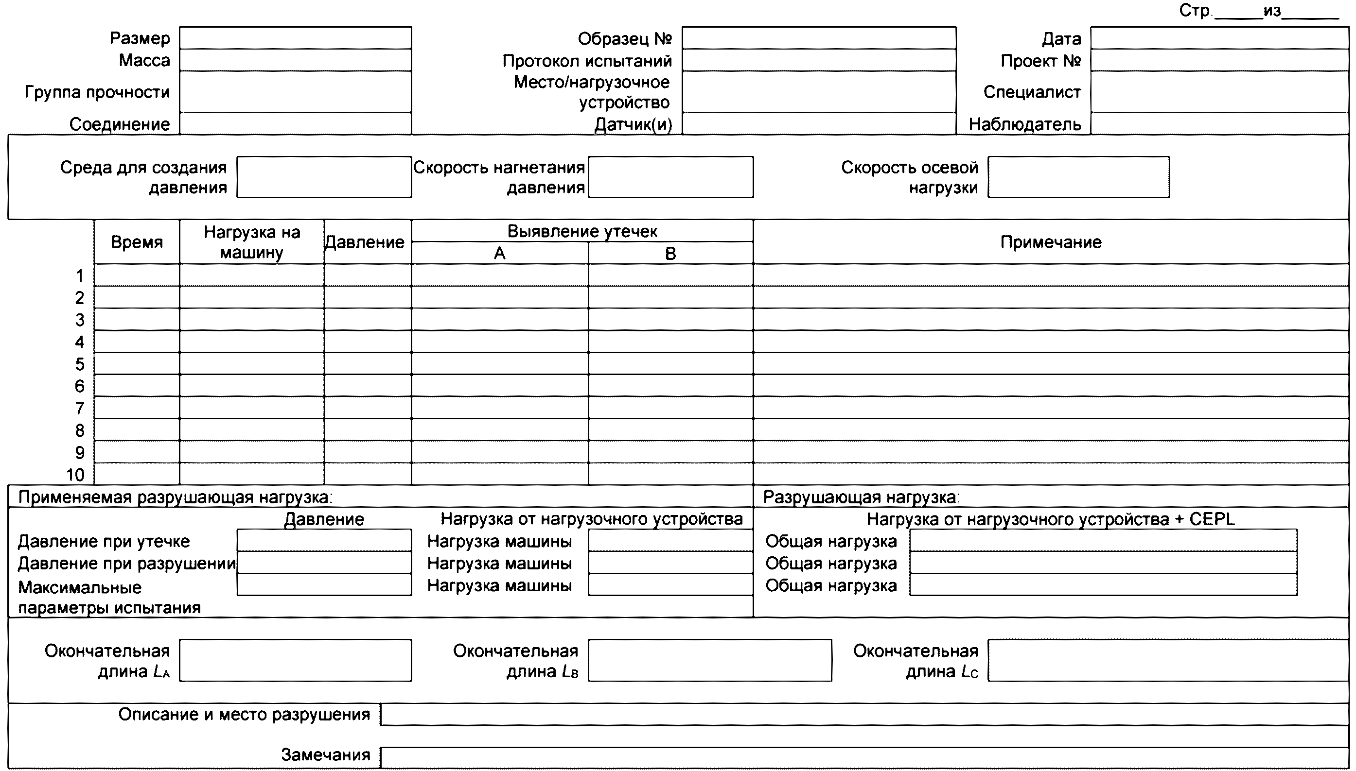 9 Протокол испытаний